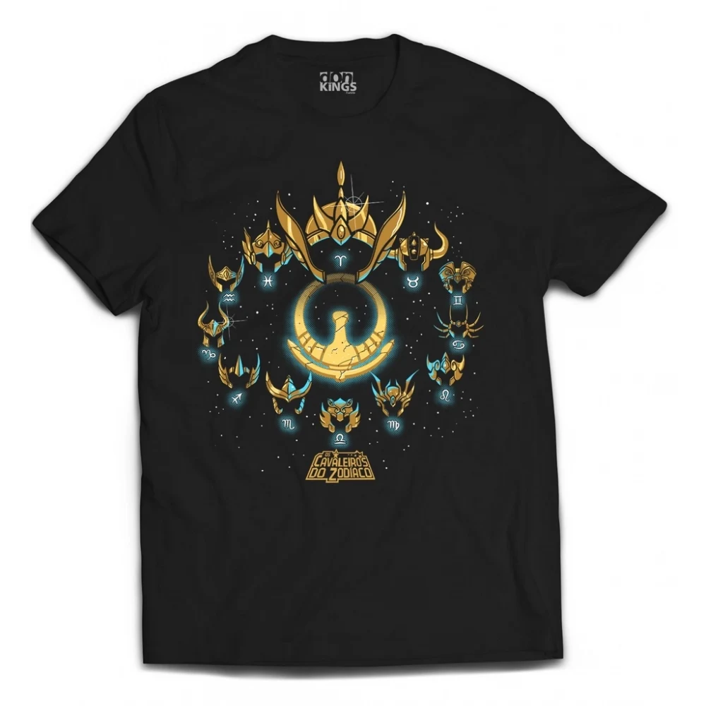 Camiseta Cavaleiros do Zodíaco — Cavaleiros de Ouro