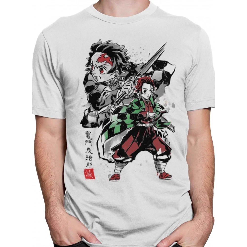 Camiseta Demon Slayer Branca — Tanjiro Kamado