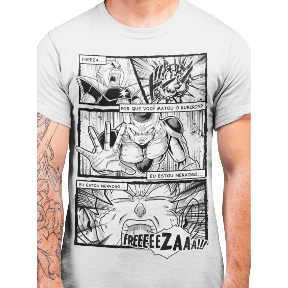 Camiseta Freeza — Kuririn — Branca
