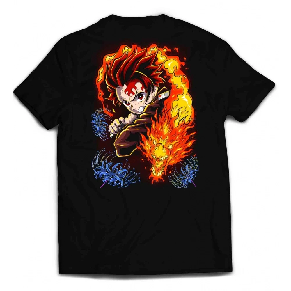 Camiseta Demon Slayer — Tanjiro Chamas
