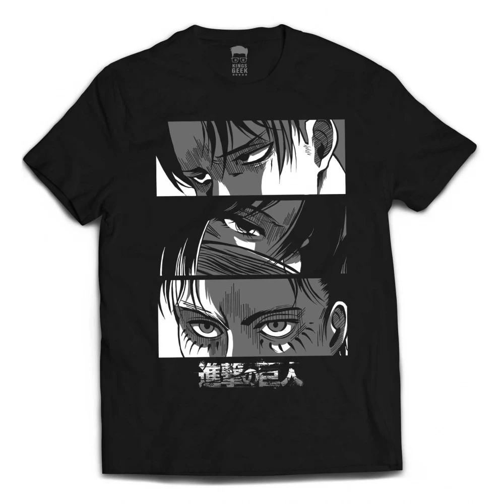 Camiseta Attack On Titan — Eren Mikasa