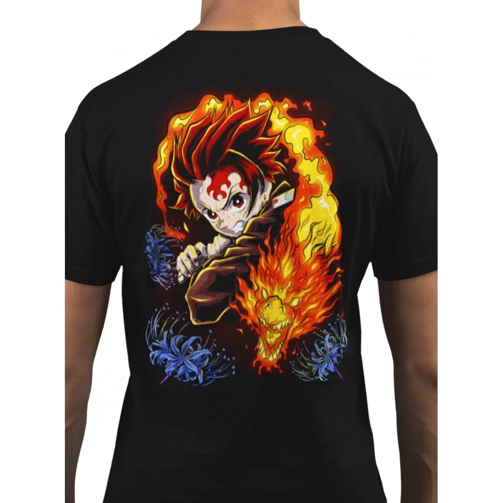 Camiseta Demon Slayer — Tanjiro Chamas