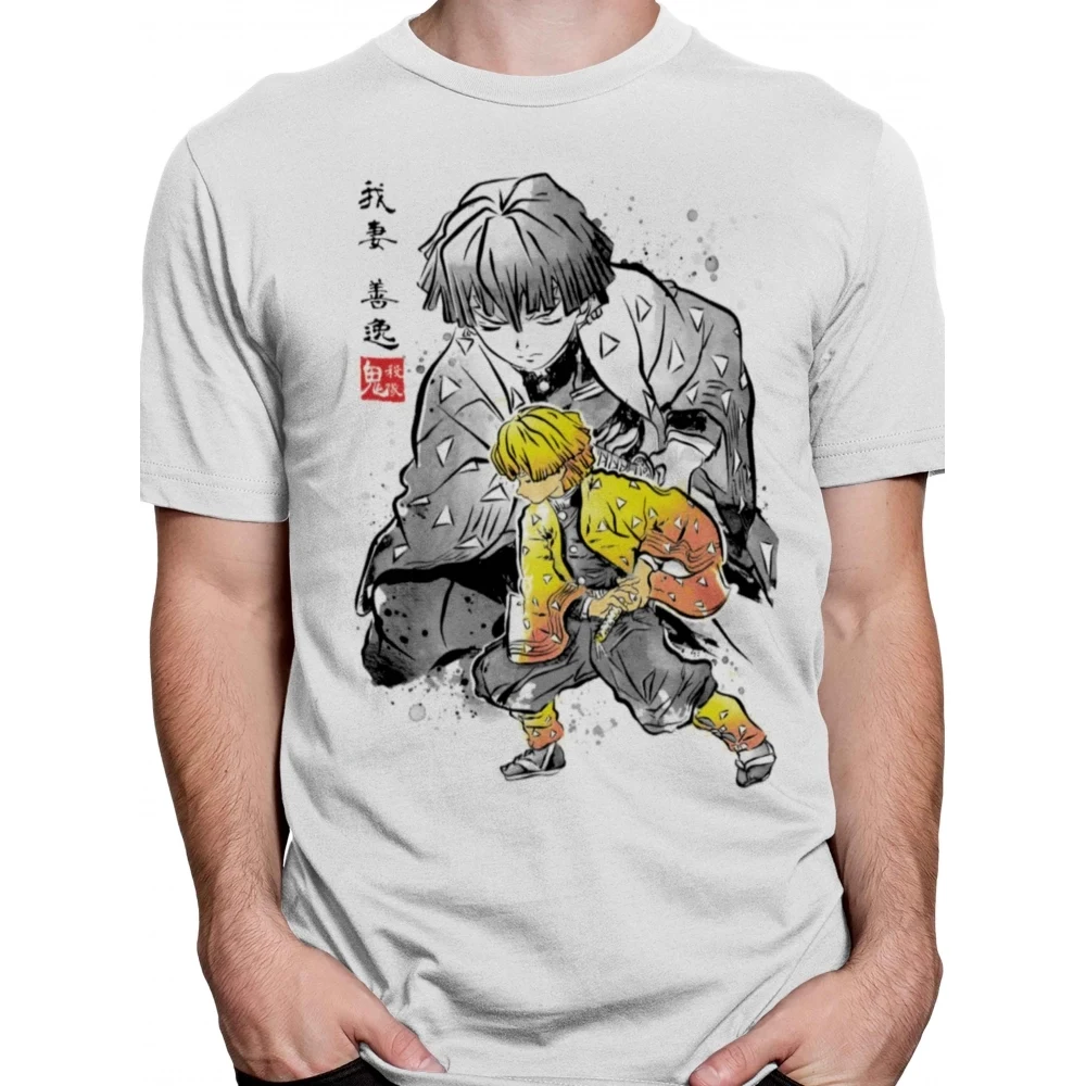 Camiseta Demon Slayer Branca — Zenitsu Agatsuma