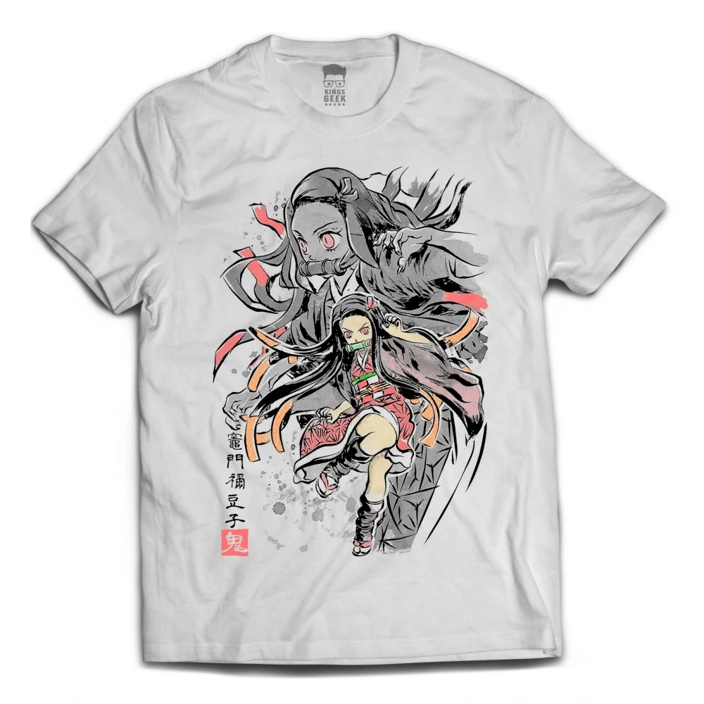 Camiseta Demon Slayer Branca — Nezuko Kamado